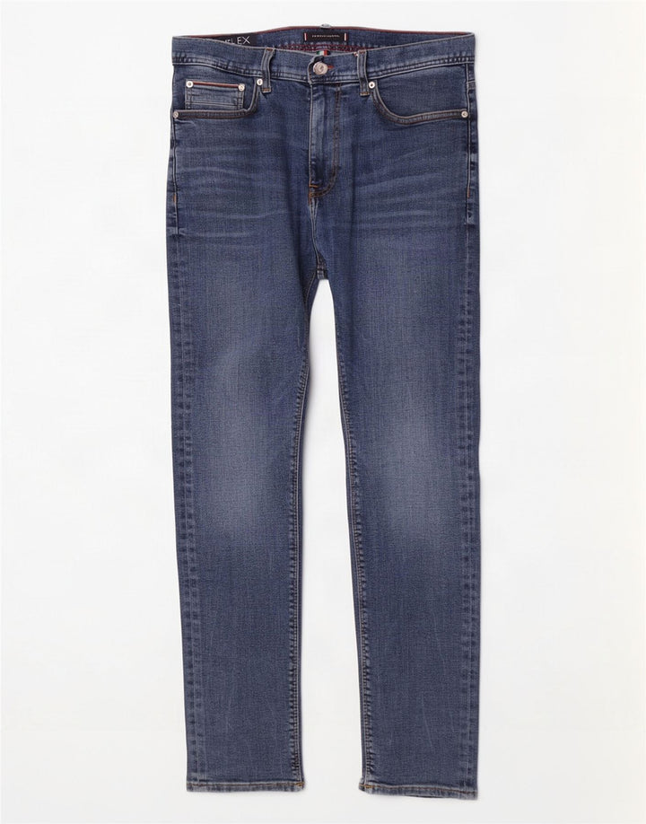 Tommy Hilfiger Uomo Bleecker Stretch Jeans Slim W34 L30 Cotone Blu