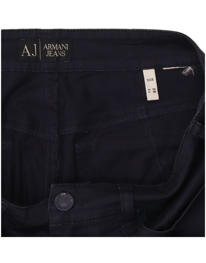 Pantaloni casual dritti da donna ARMANI W28 L29 Blu Navy