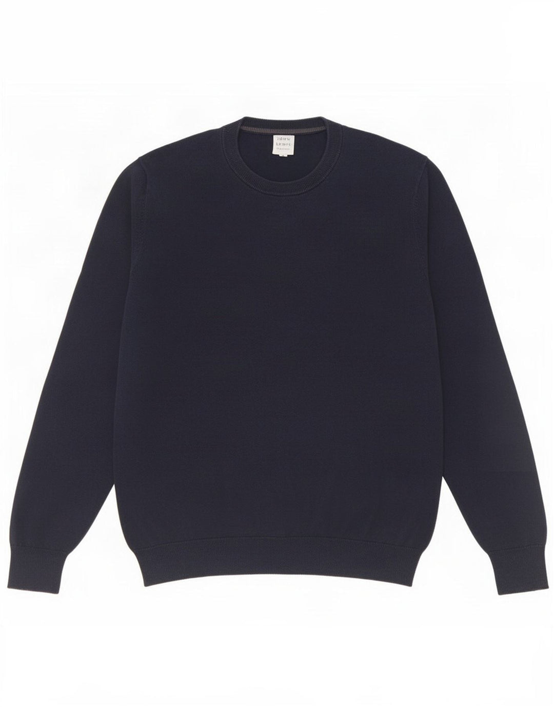 Maglione maglione girocollo da uomo John Lewis in cotone blu navy medio