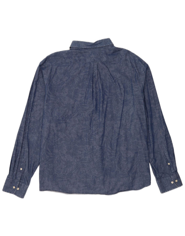 Camicia Ralph Lauren da uomo vestibilità regolare 2XL elastan floreale blu navy