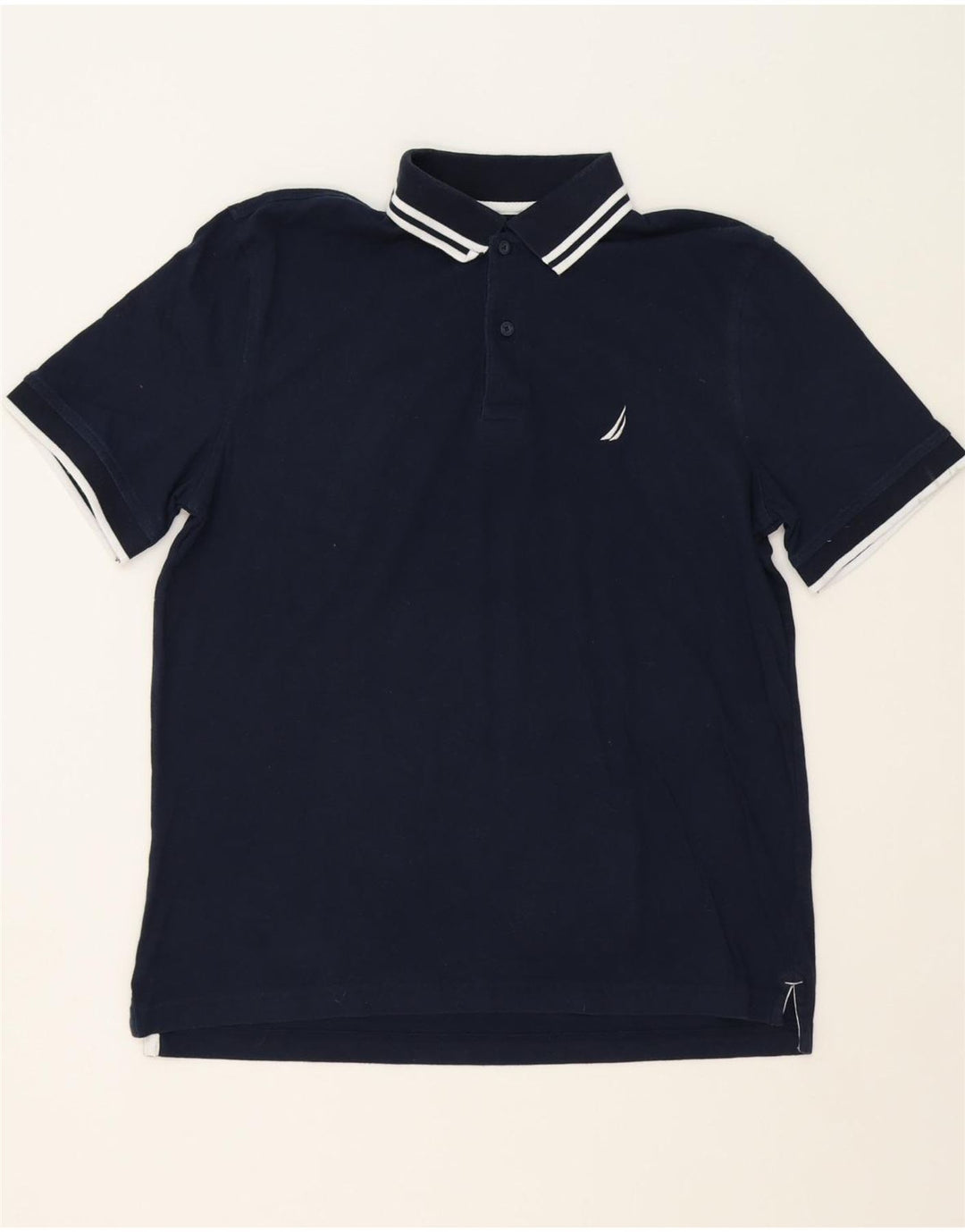 NAUTICA Mens Polo Shirt Medium Navy Blue Cotton Vintage Nautica and Second-Hand Nautica from Messina Hembry 