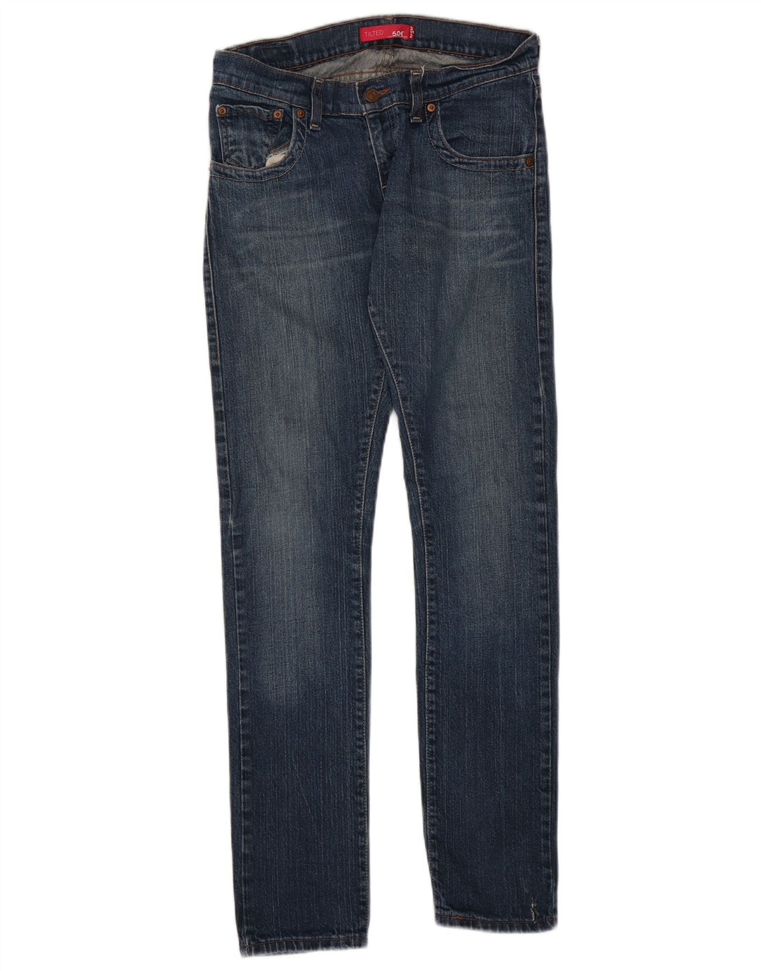 Levi's Donna 504 Jeans slim inclinati US 5 Medio W30 L32 Cotone blu