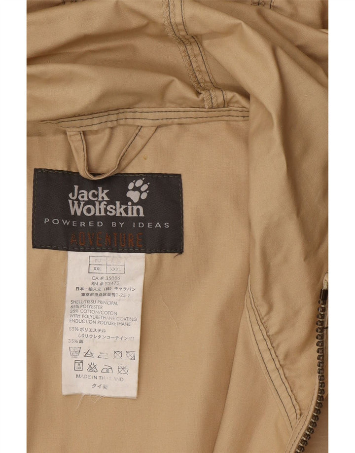 Giacca anorak con cappuccio da uomo Jack Wolfskin UK 44 2XL Poliestere beige