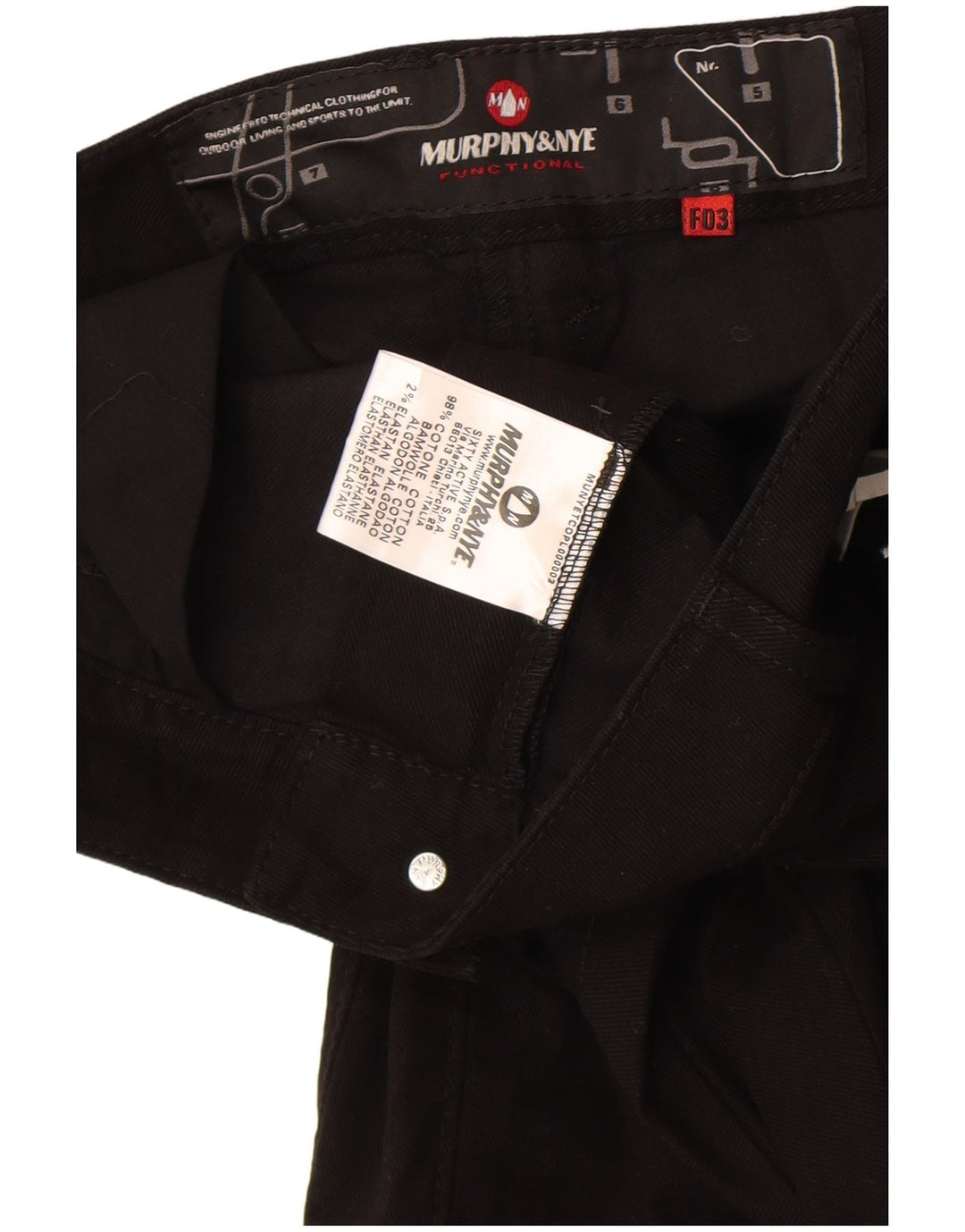 Pantaloni casual slim da donna Murphy & Nye W33 L33 cotone nero