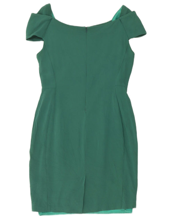 Abito tubino Reiss da donna con spalle scoperte UK 14 grande viscosa verde