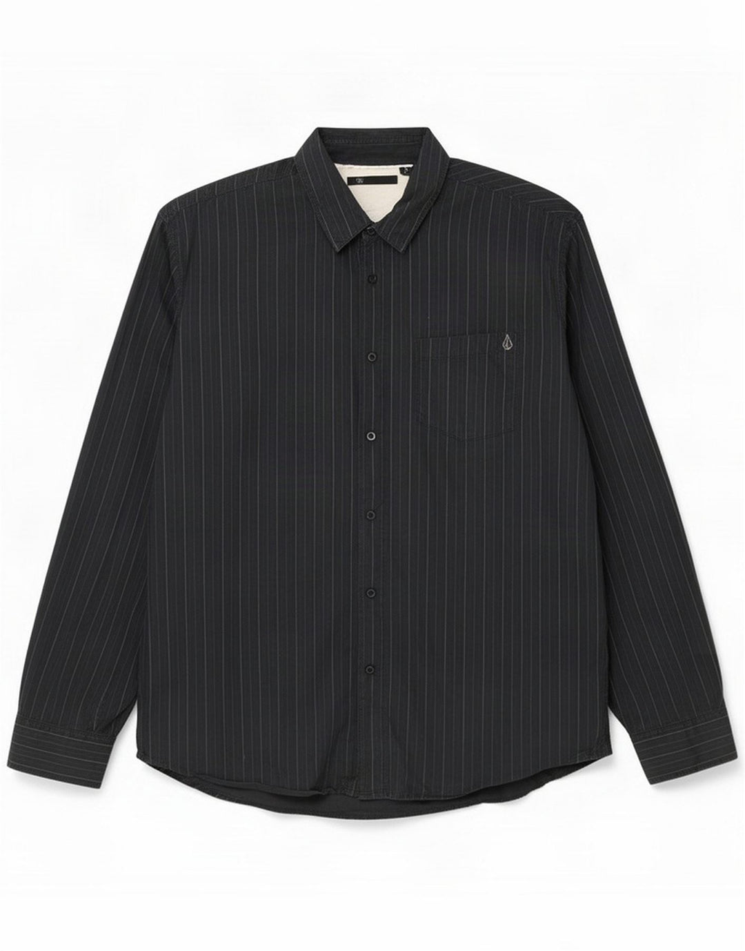 Camicia da uomo Volcom XL cotone gessato nero