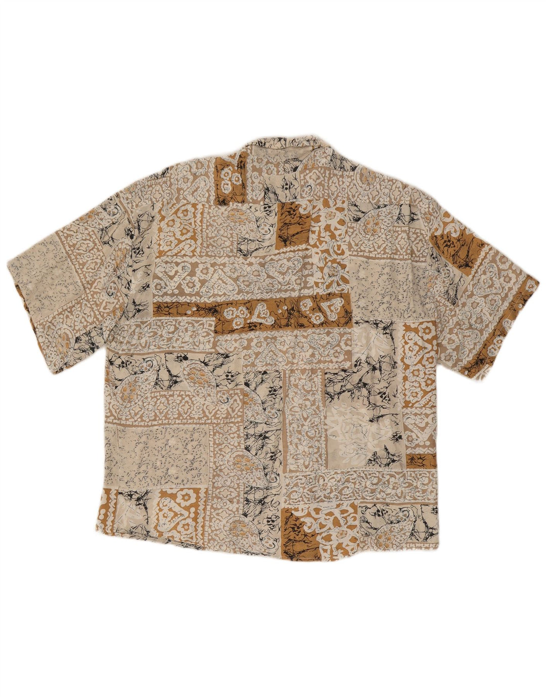 Camicia a maniche corte da uomo Tipo' S XL Beige floreale
