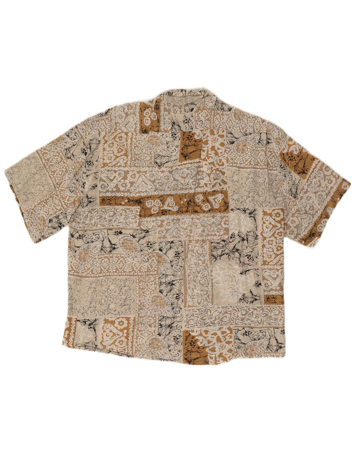 Camicia a maniche corte da uomo Tipo' S XL Beige floreale