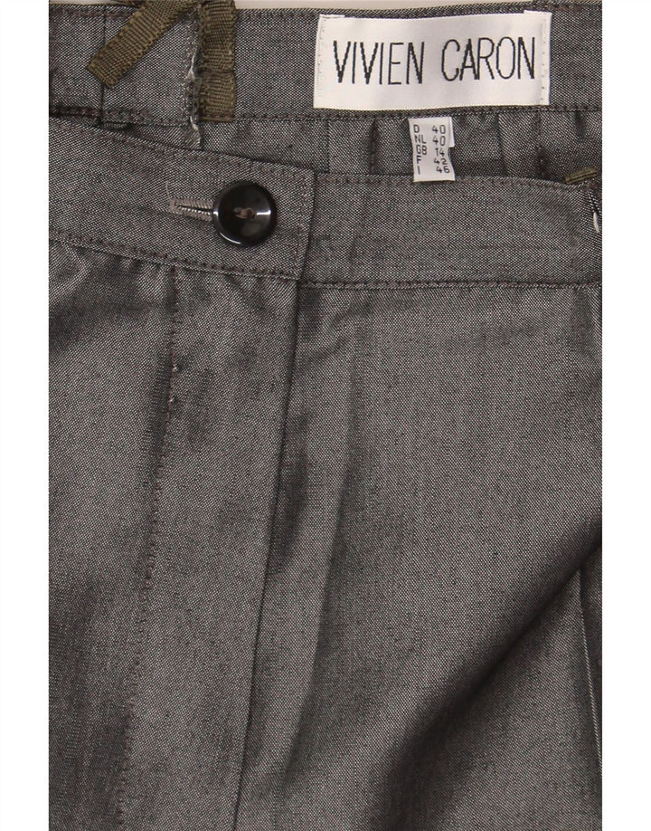 VINTAGE Womens Pegged Casual Trousers UK 14 Medium W30 L25 Grey Polyester Vintage Vintage and Second-Hand Vintage from Messina Hembry 