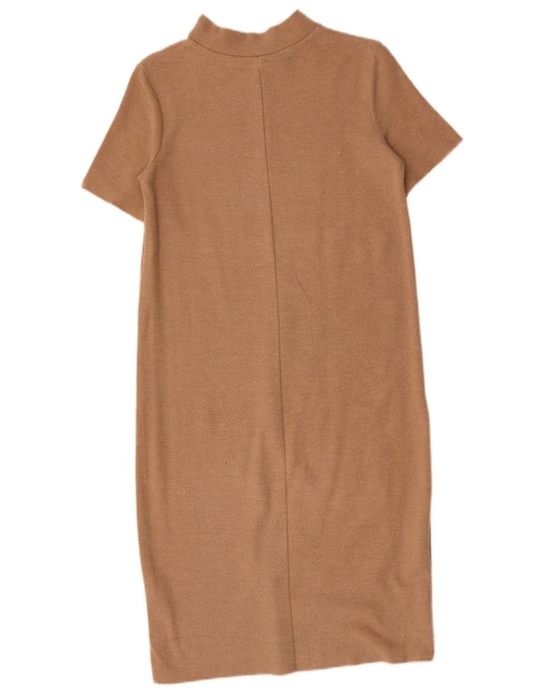 Abito maglione Zara Trafaluc da donna UK 10 piccolo in cotone beige