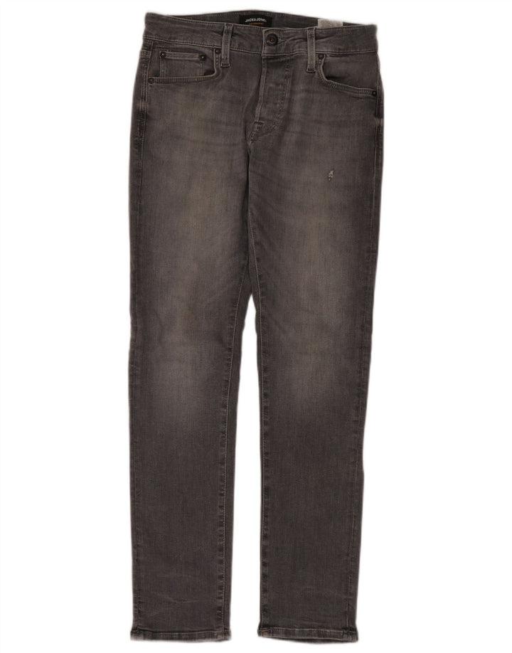 JACK & JONES Jeans slim da uomo W28 L30 cotone grigio