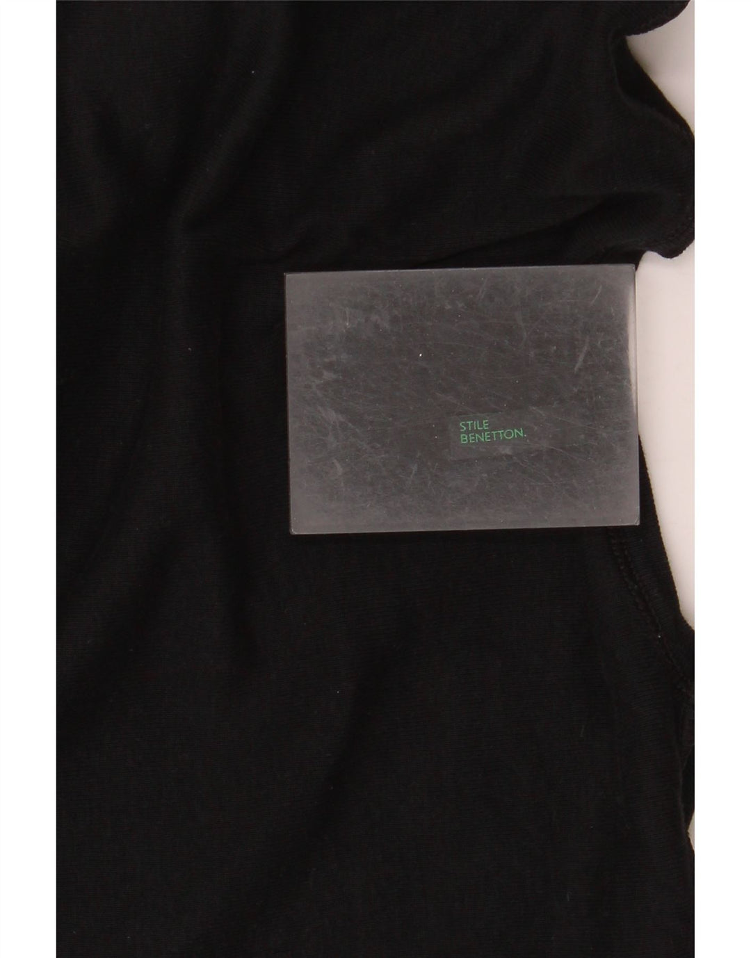 T-shirt grafica da donna BENETTON Top UK 8 piccola nera