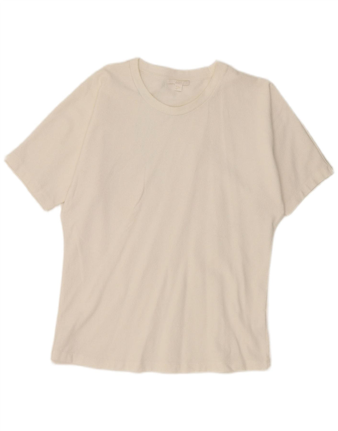 T-shirt Cos da donna Top UK 14 cotone bianco medio