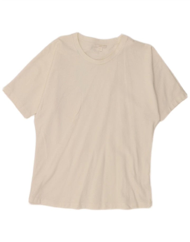 T-shirt Cos da donna Top UK 14 cotone bianco medio