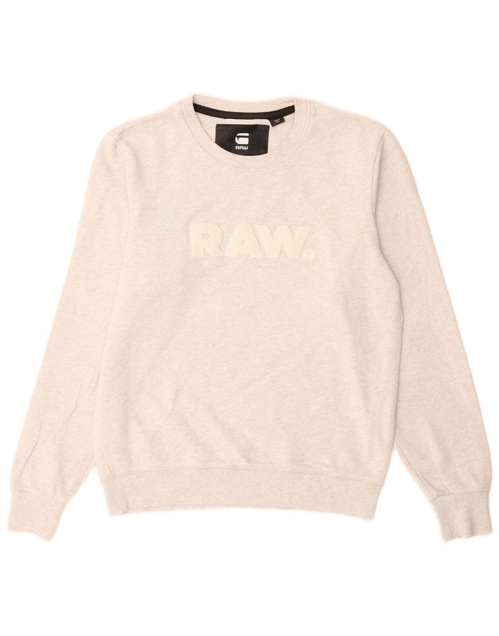 Felpa grafica da uomo G-Star Maglione grigio medio chiazzato