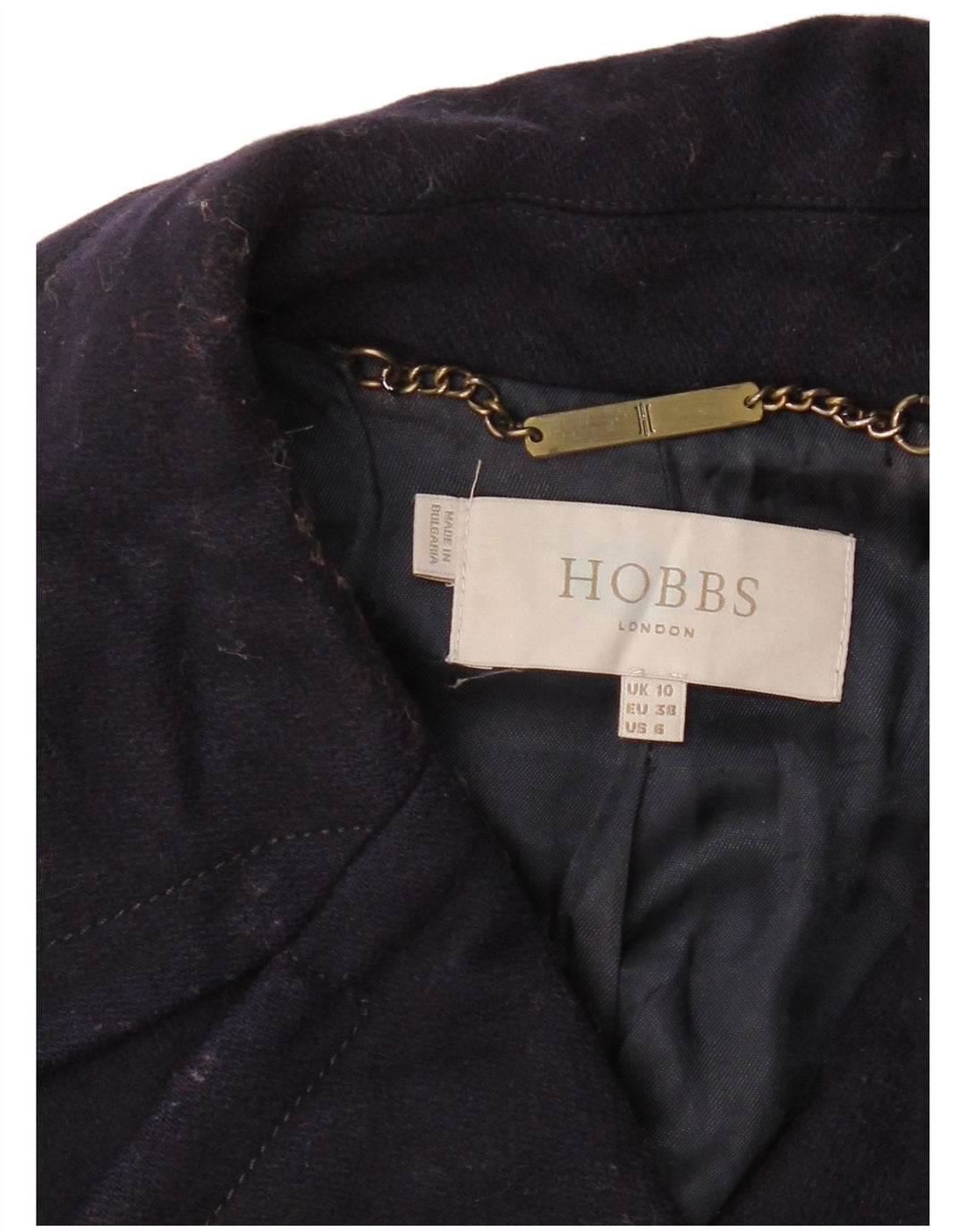 Cappotto doppiopetto da donna Hobbs UK 10 piccolo blu navy