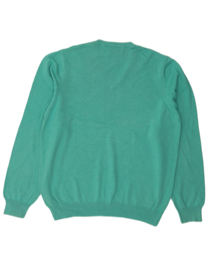 Maglione vintage da uomo con scollo a V vestibilità regolare, grande verde