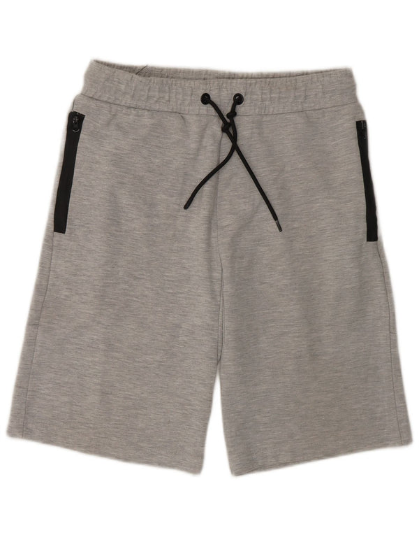 Pantaloncini sportivi da uomo Zara in poliestere chiazzato grigio medio