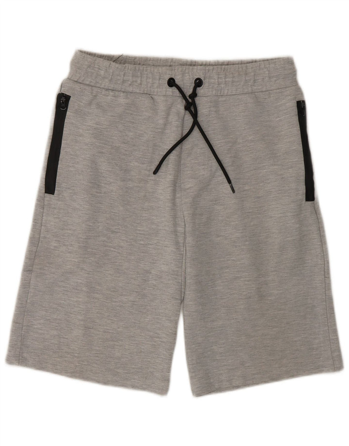 Pantaloncini sportivi da uomo Zara in poliestere chiazzato grigio medio