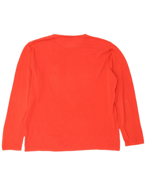 Maglione maglione girocollo da uomo Hugo Boss grande cotone rosso