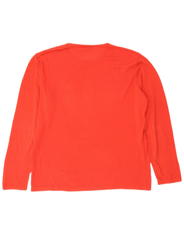 Maglione maglione girocollo da uomo Hugo Boss grande cotone rosso