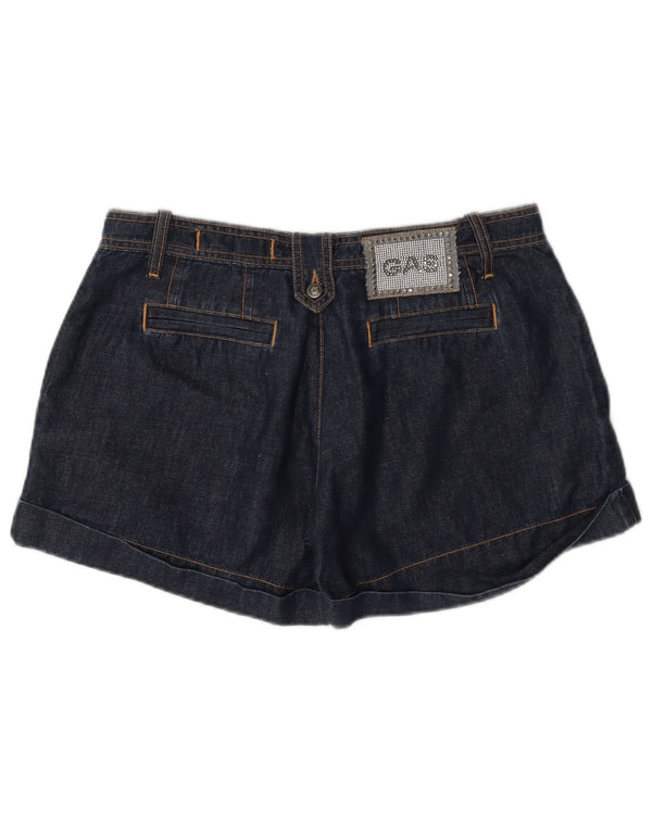 Pantaloncini di jeans da donna Gas W29 cotone blu navy medio