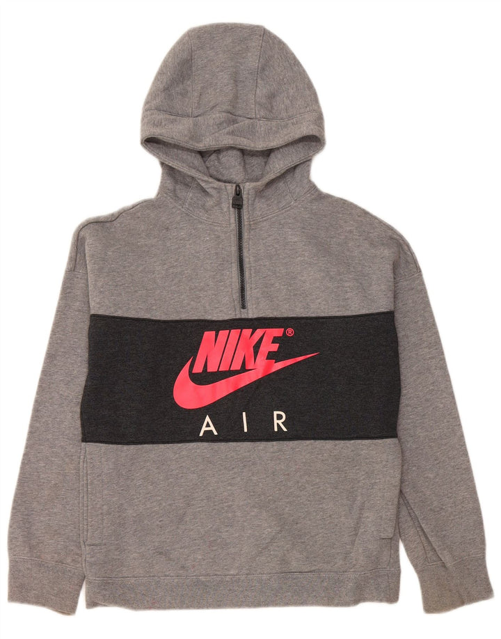 Felpa con cappuccio grafica NIKE per ragazzi 12-13 anni Large Grey Colourblock