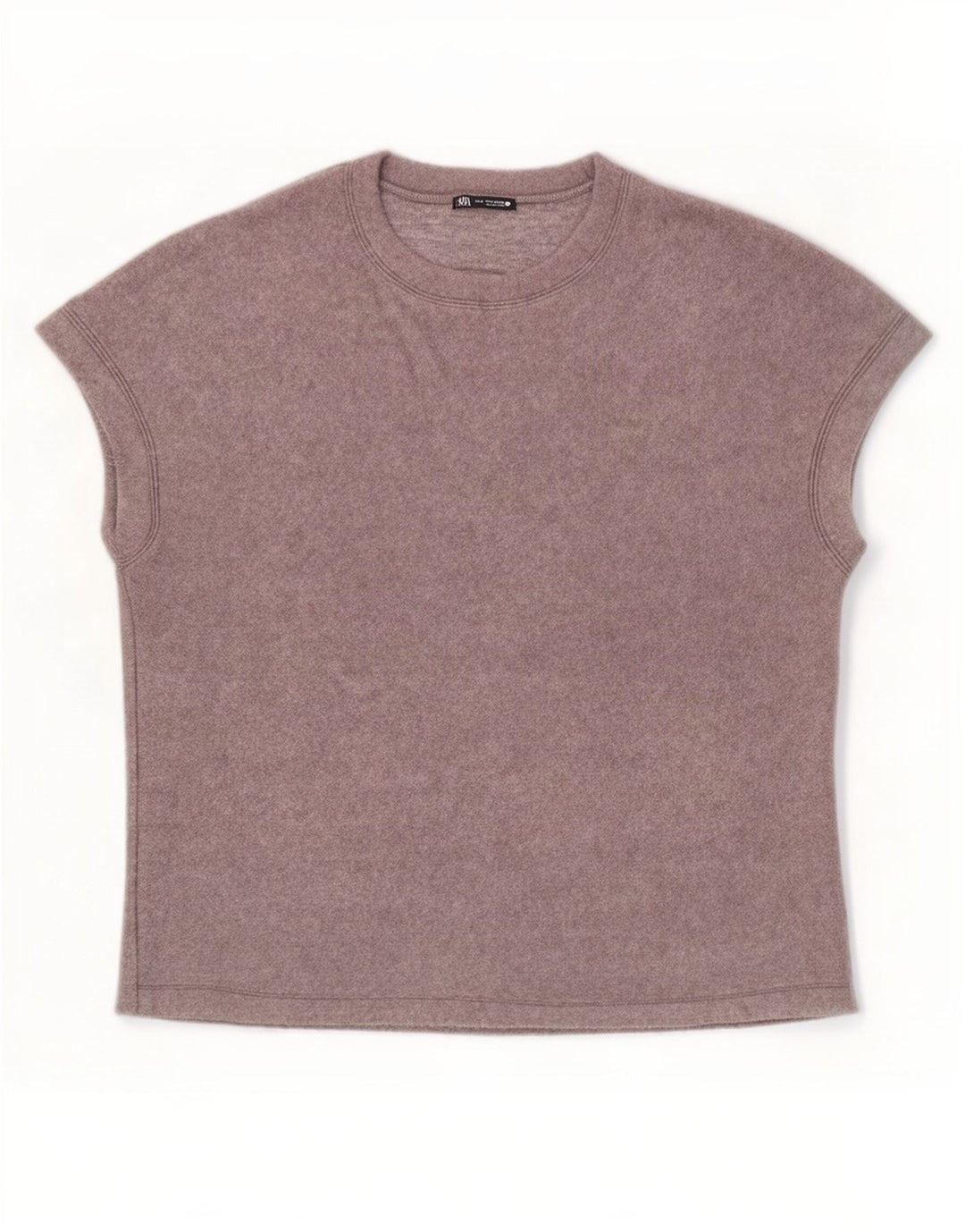 T-shirt da donna Zara Top UK 14 acrilico grigio medio