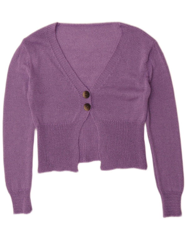 Maglione Bolero vintage da donna UK 10 piccolo viola
