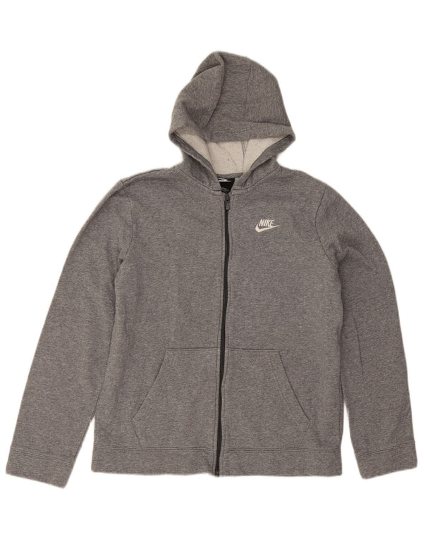 Felpa con cappuccio e zip Nike da bambino vestibilità standard 13-14 anni XL grigia