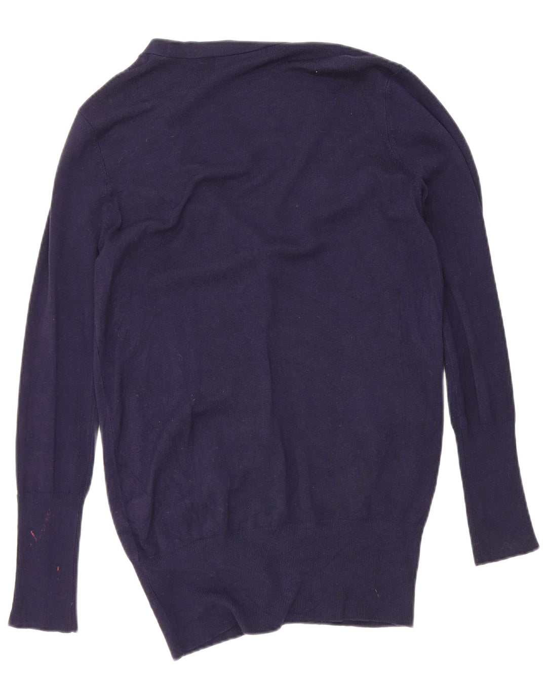Maglione cardigan da donna Zara UK 16 grande rayon blu navy