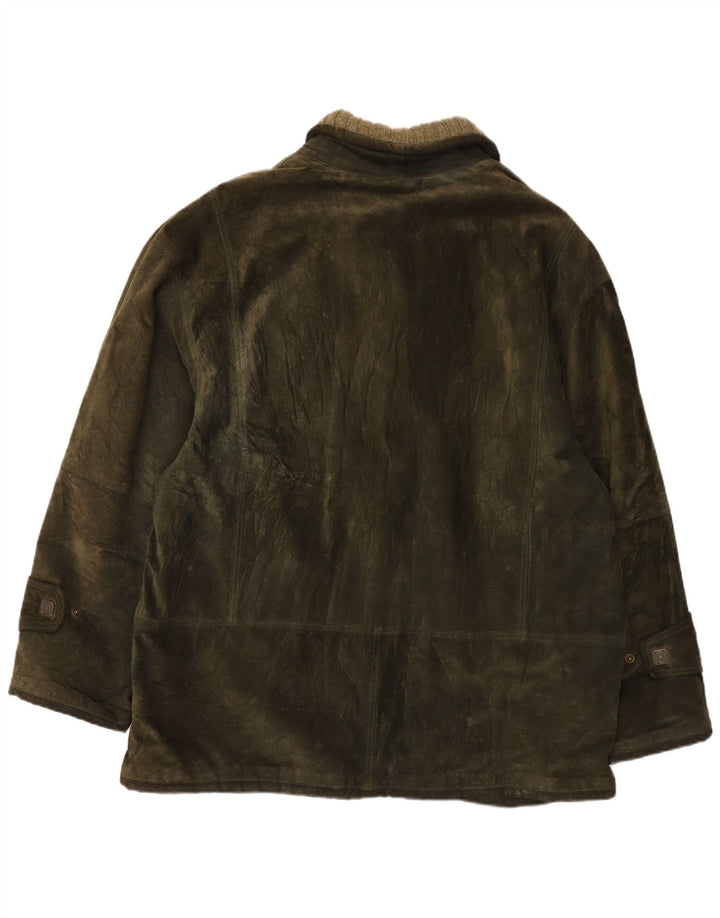 Giacca in pelle scamosciata da uomo Torras EU 60 5XL Cachi