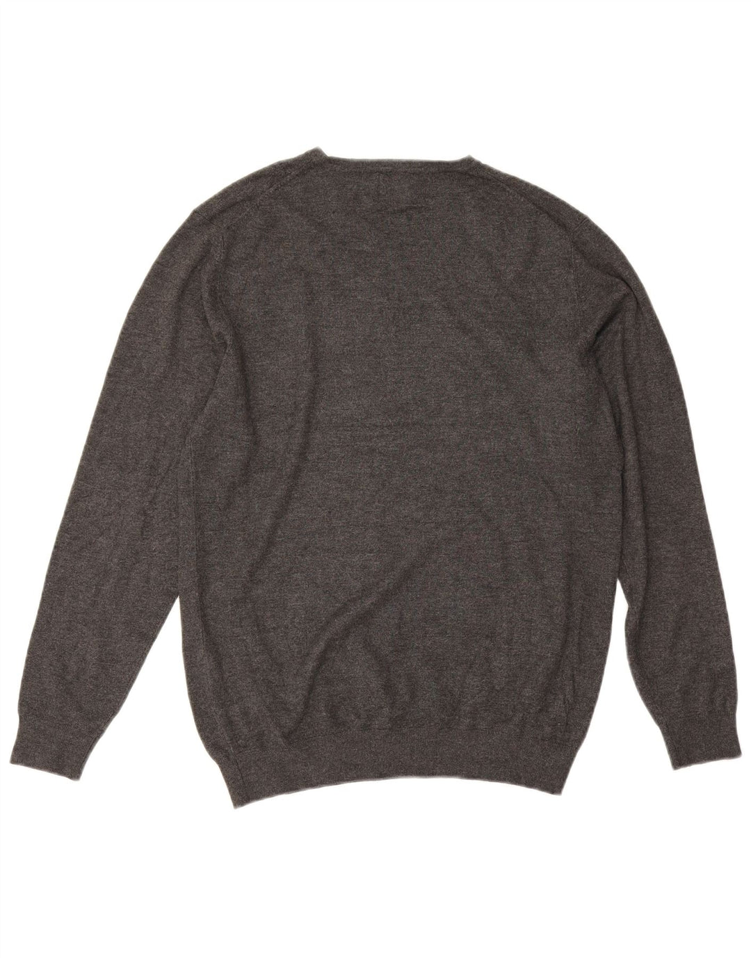 Maglione Zara da uomo con scollo a V in viscosa grigio medio