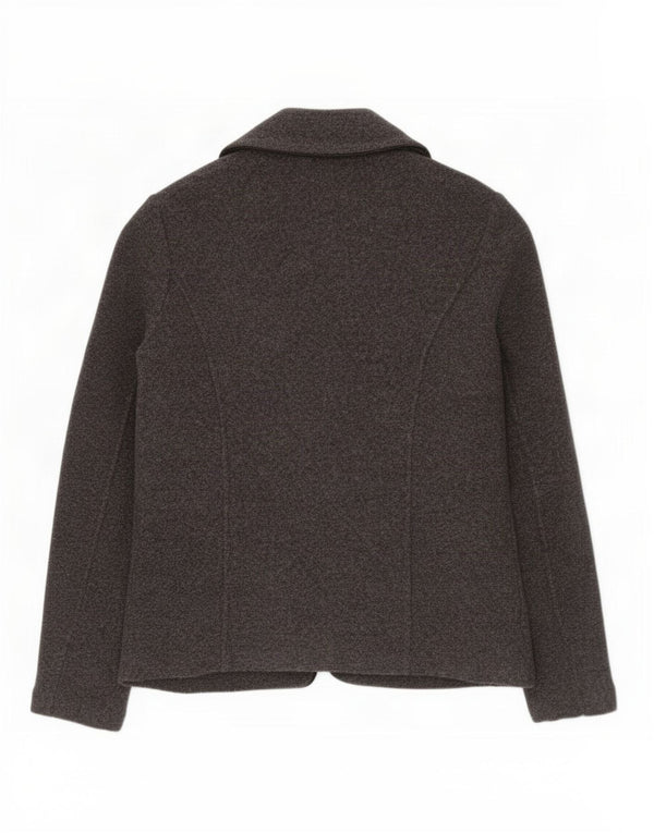Maglione cardigan da donna Laura Ashley UK 12 Lana d'agnello grigio medio