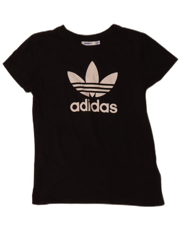 T-shirt grafica da donna ADIDAS Top IT 40 Small in cotone nero
