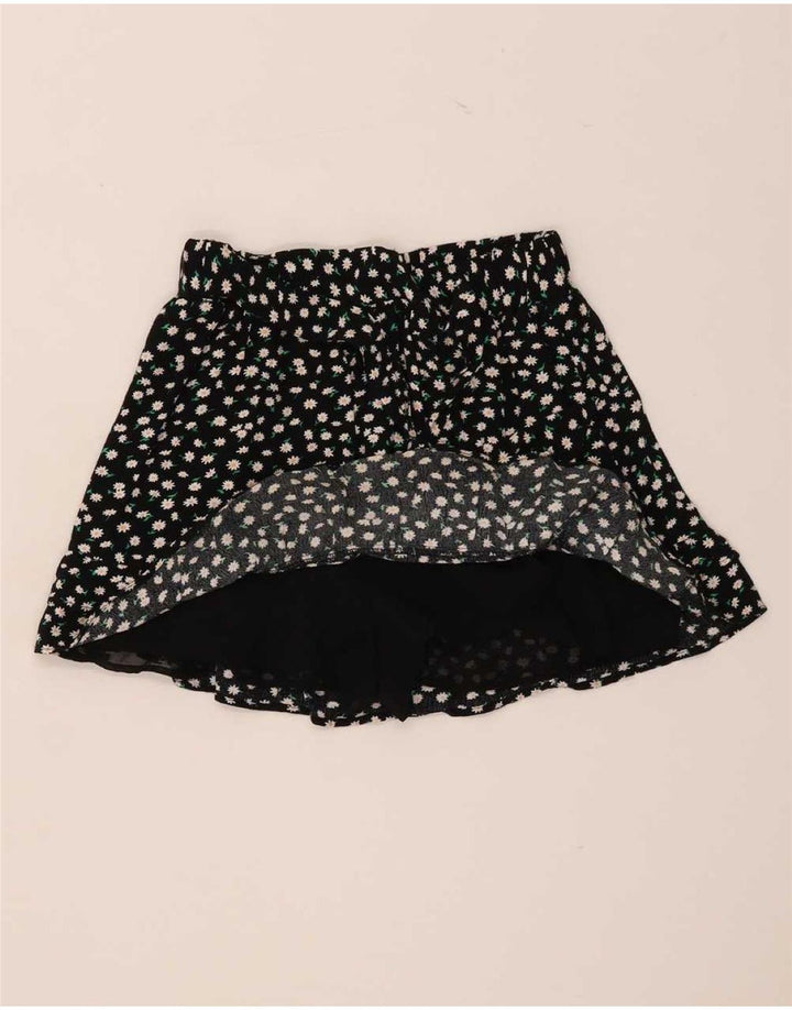 Gonna corta da donna Zara UK 10 piccola nera floreale