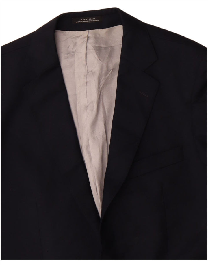 Giacca blazer da uomo a 2 bottoni Zara EU 54 XL blu navy