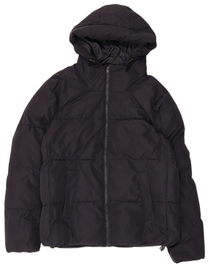 Giacca imbottita con cappuccio da uomo French Connection UK 38 medio blu navy