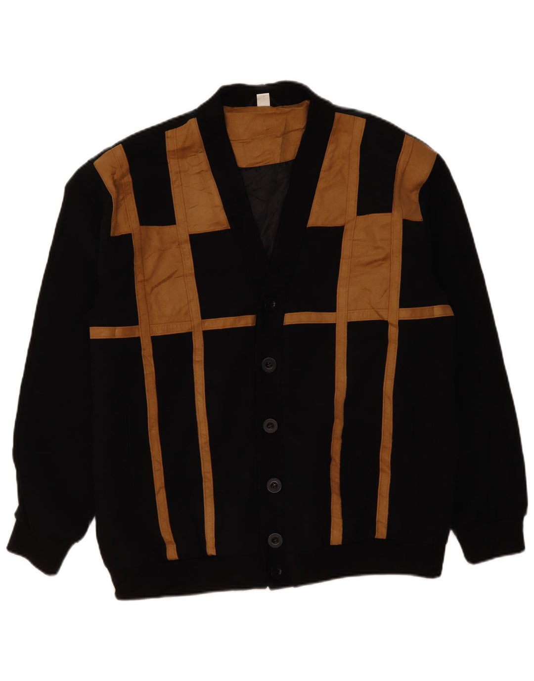 Giubbotto bomber da uomo VINTAGE UK 42 XL Poliestere color block nero