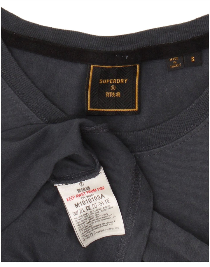 T-shirt grafica da uomo Superdry Top Small in cotone grigio