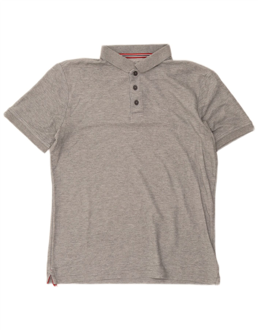 Polo da golf da uomo Calvin Klein grigio medio chiazzato