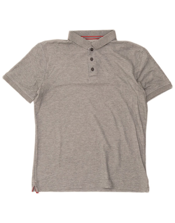 Polo da golf da uomo Calvin Klein grigio medio chiazzato