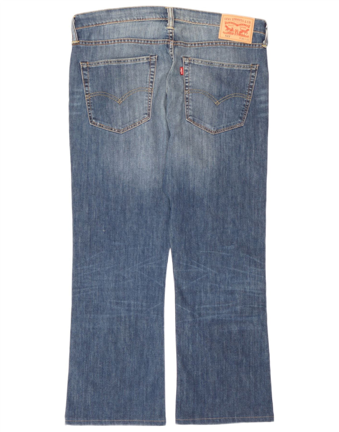 Levi's Uomo 527 Jeans Bootcut W36 L28 Cotone Blu
