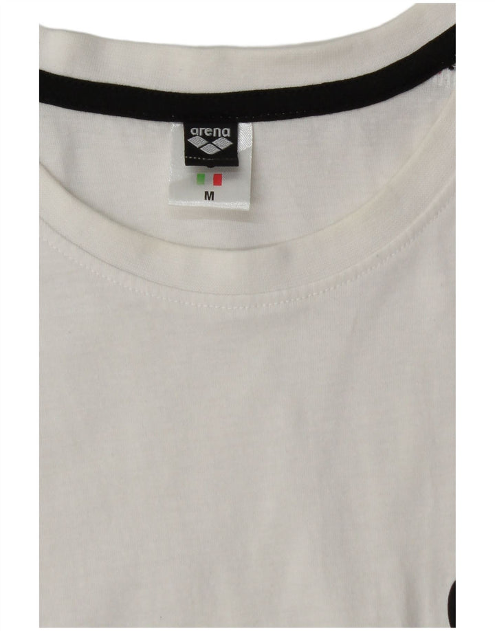Canotta grafica da uomo Arena, cotone bianco medio