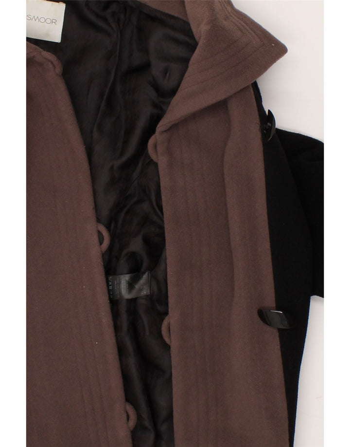 WINDSMOOR Womens Overcoat UK 16 Large Black Colourblock Wool Vintage Windsmoor and Second-Hand Windsmoor from Messina Hembry 