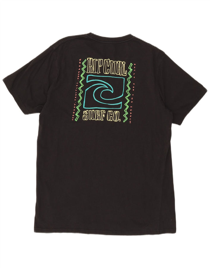 T-shirt grafica da uomo con vestibilità standard Rip Curl, taglia grande, nera