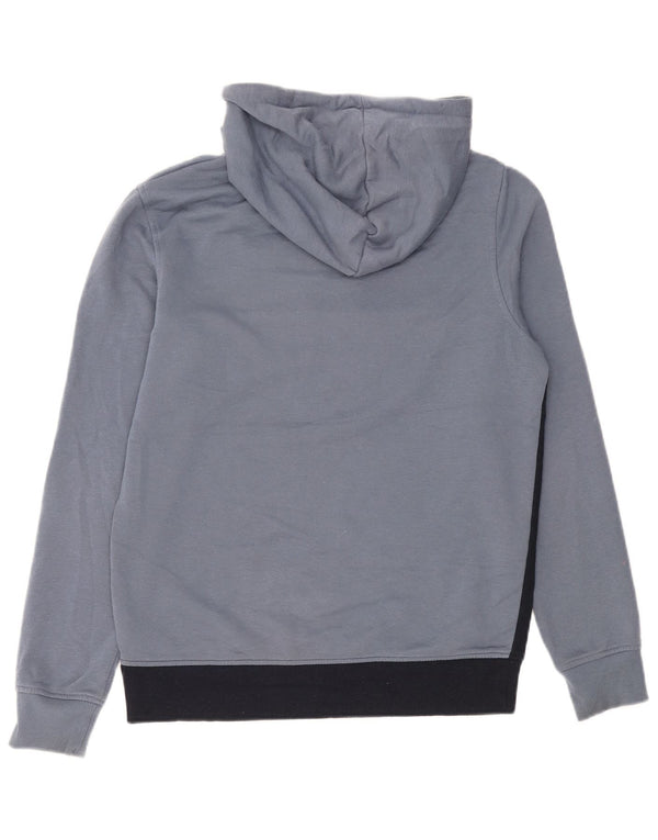 Jack & Jones Felpa con cappuccio grafica da uomo in cotone color block blu medio