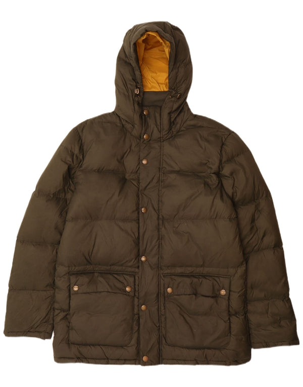Barbour Giacca imbottita con cappuccio da uomo UK 42 XL Khaki Poliammide