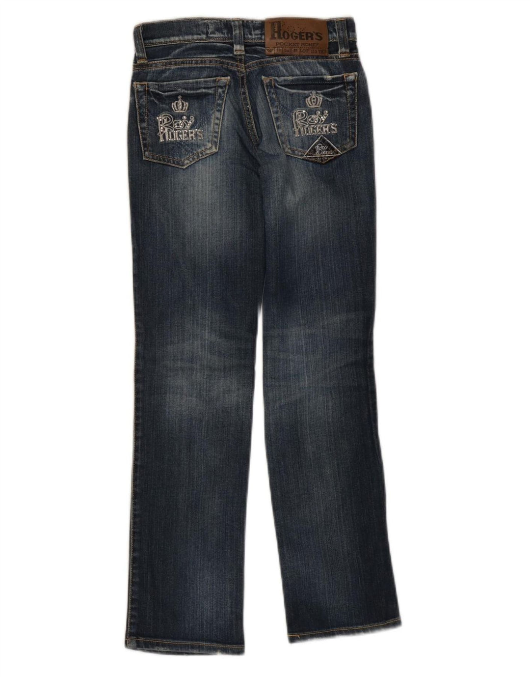 Jeans dritti per bambina ROY ROGERS 9-10 anni W24 L26 cotone blu