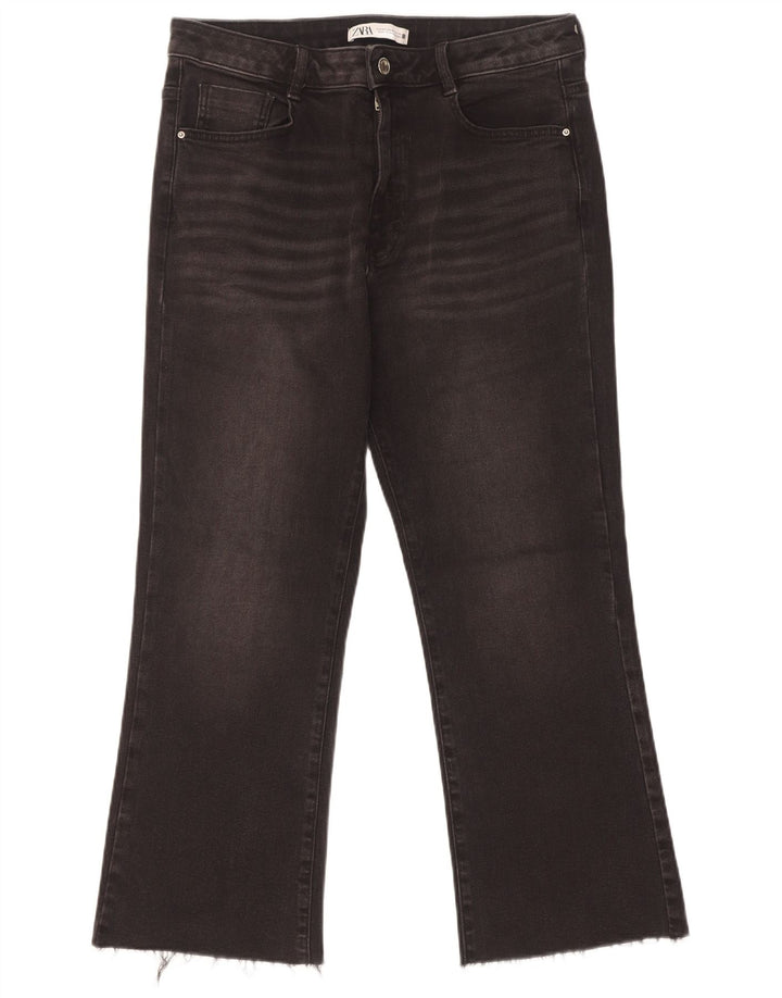 Jeans corti da donna Zara EU 42 Large W32 L26 cotone nero